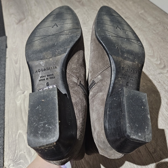 Aquatalia Taupe Suede Booties/Ankle Boots - Picture 7 of 8